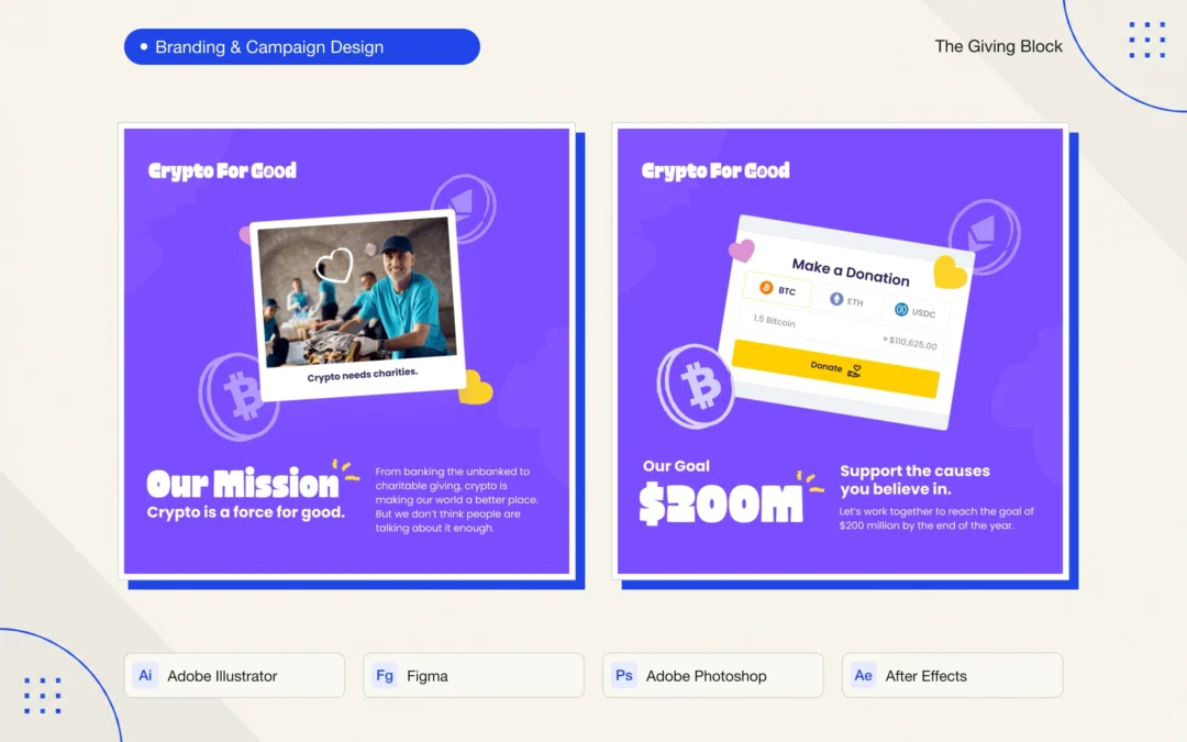Crypto for Good | Brand Identity & Campaign Design